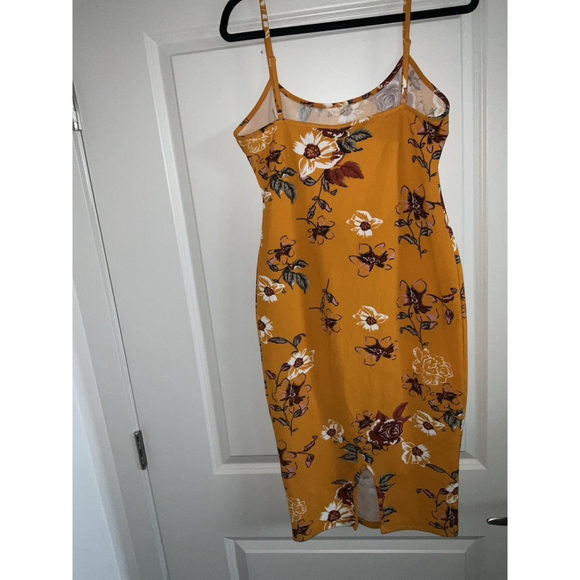 Shein‎ L size 8/10 yellow floral Maxi dress - Picture 8 of 10